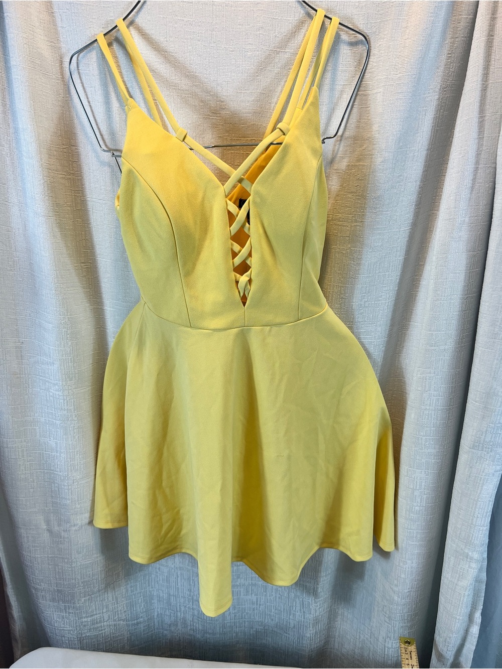 Sunshine Lace-Up Mini Dress SIZE MEDIUM